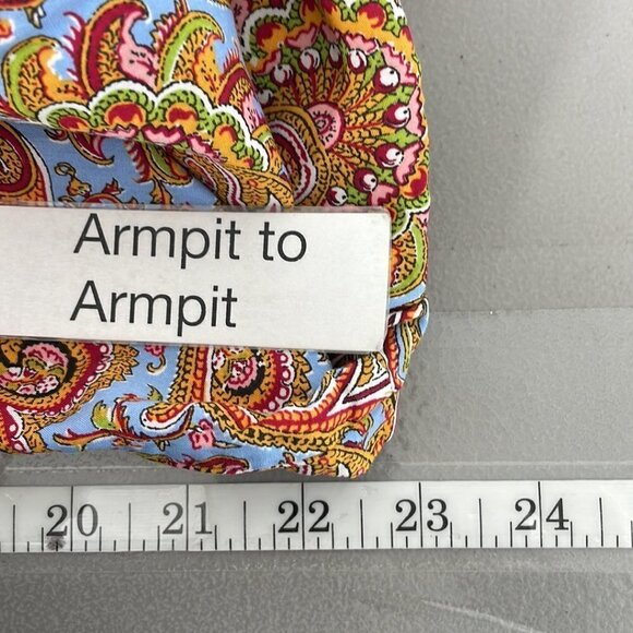 JW Anderson x Uniqlo Gather Dress Button Paisley Orange Blue Size Large L - Picture 15 of 16